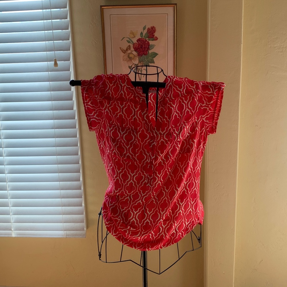 41 Hawthorne - Rosie Pink Patterned Blouse